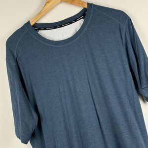 Run On Cloud Performance T Shirt Mens 2XL Blue Active Lightweight Running Gym